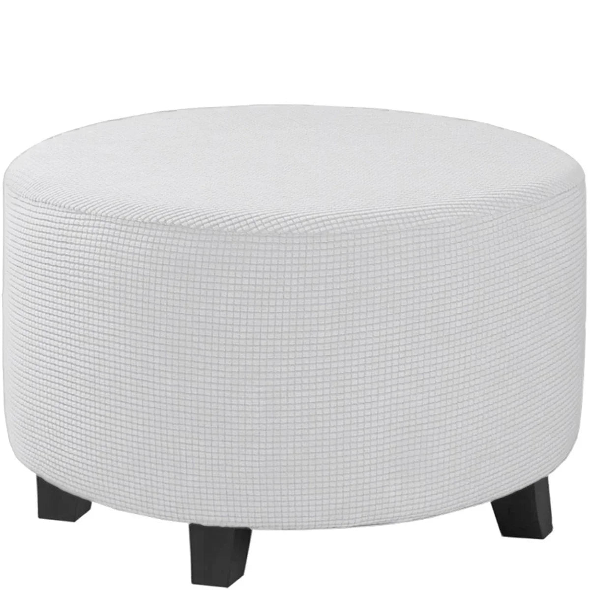 Stretchy Round Ottoman Slipcover – Durable Furniture Cover
