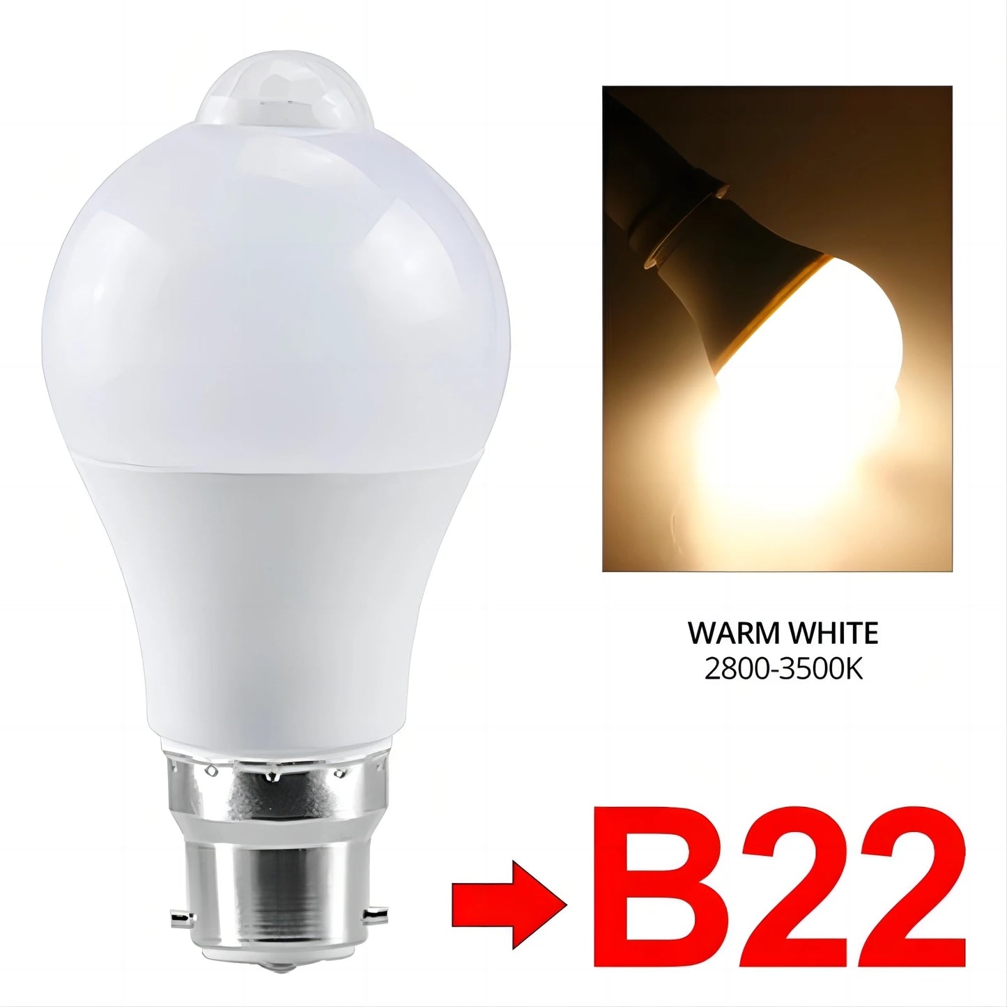 Motion Sensor LED Bulb – Dusk to Dawn Security Light