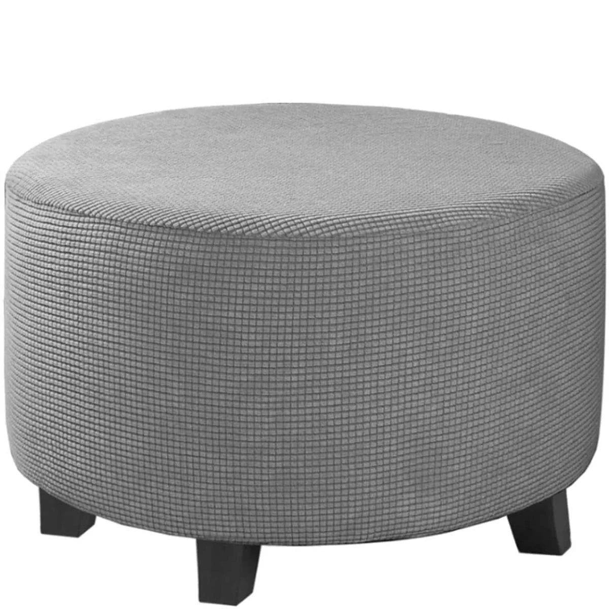 Stretchy Round Ottoman Slipcover – Durable Furniture Cover