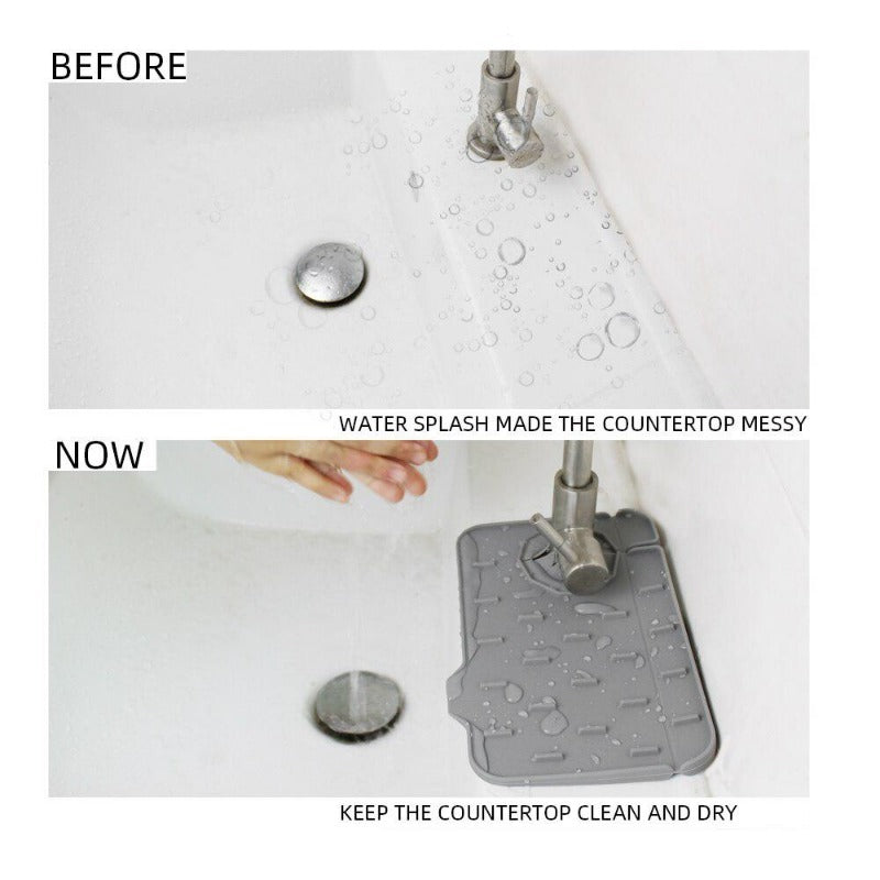 Water Drain Mat – Silicone Faucet Handle Protector