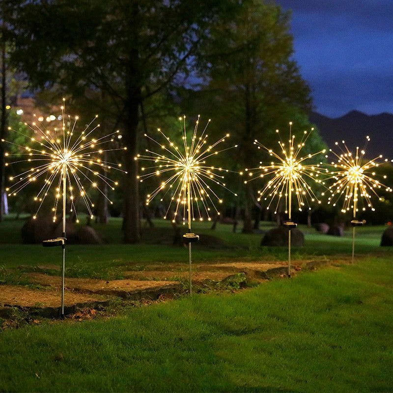 Firework Garden Lights – Solar-Powered for Camping & Patio