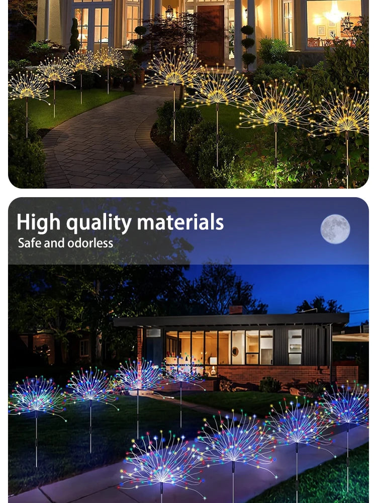 Firework Garden Lights – Solar-Powered for Camping & Patio