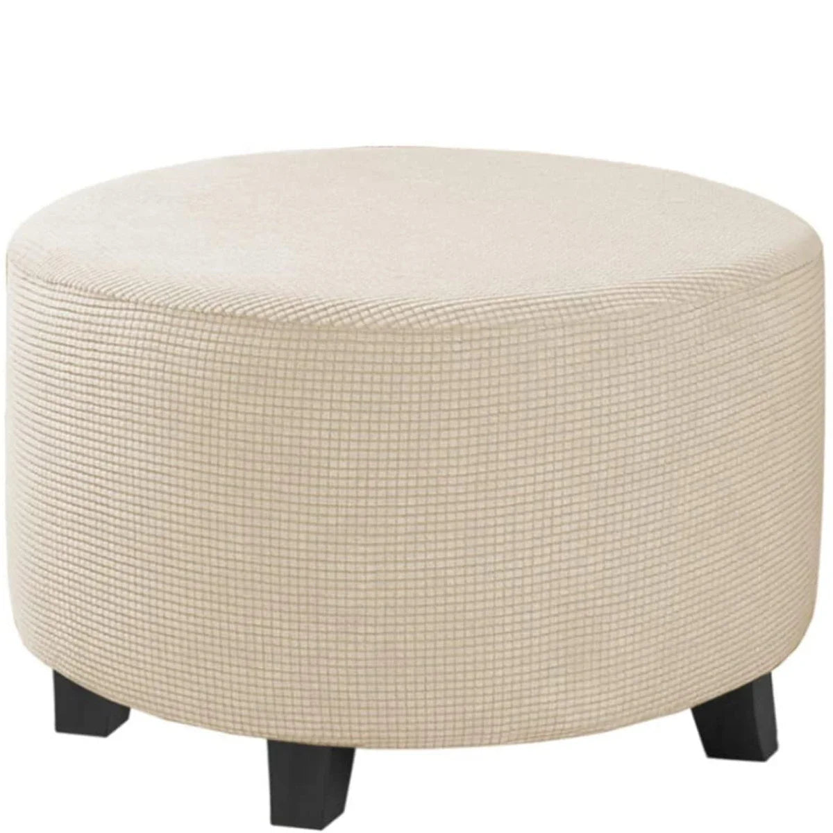 Stretchy Round Ottoman Slipcover – Durable Furniture Cover