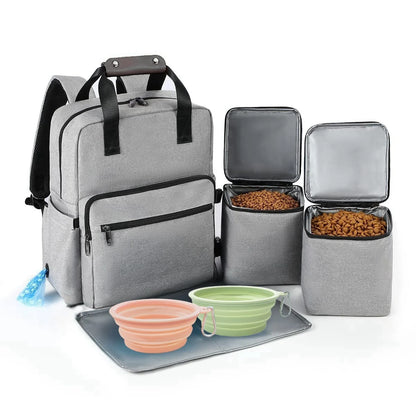 4-Piece Dog Travel Bag Set – Multi-Function Pet Organizer Backpacks