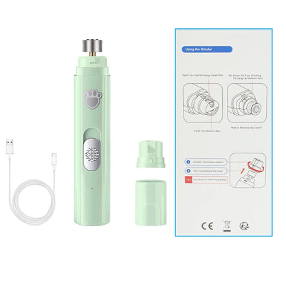 Electric Dog Nail Grinder – USB Rechargeable & Painless