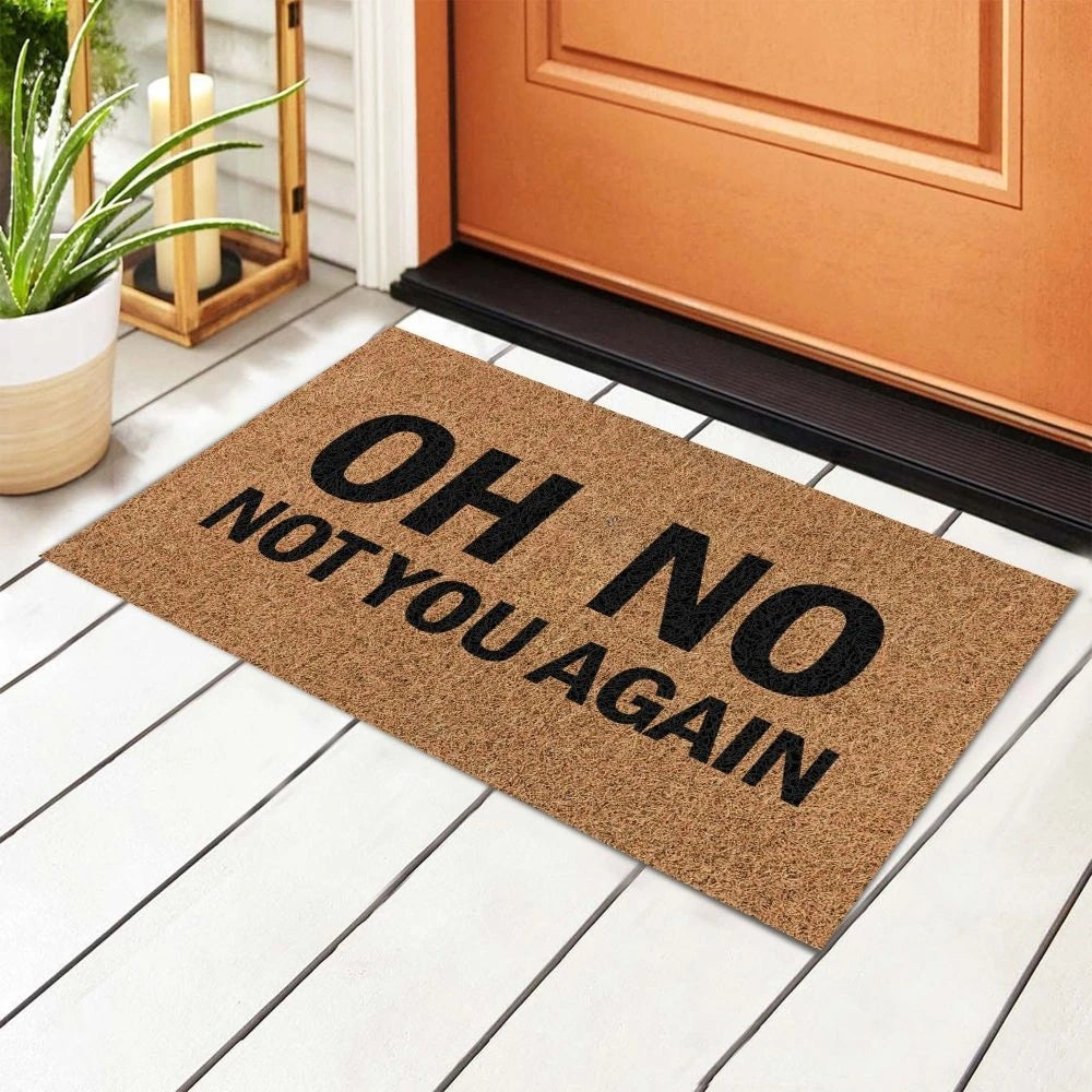 Humorous Flannel Door Mat – Indoor Rug for Entry or Kitchen