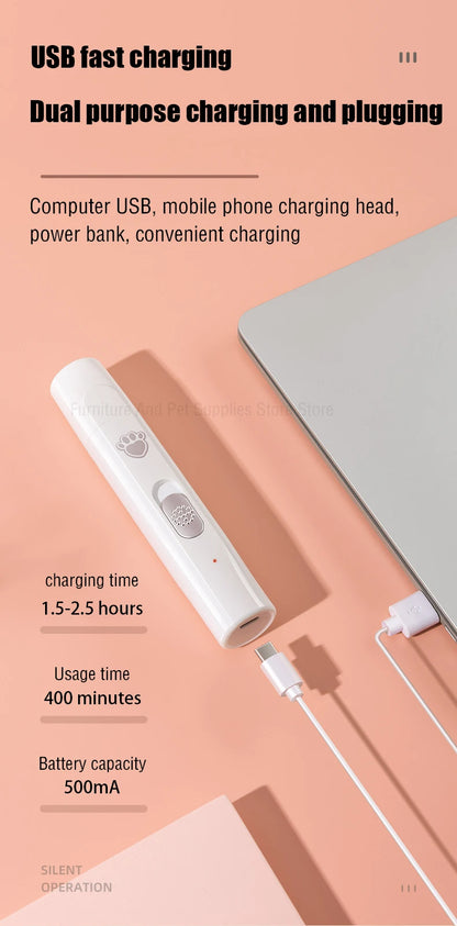 Electric Dog Nail Grinder – USB Rechargeable & Painless