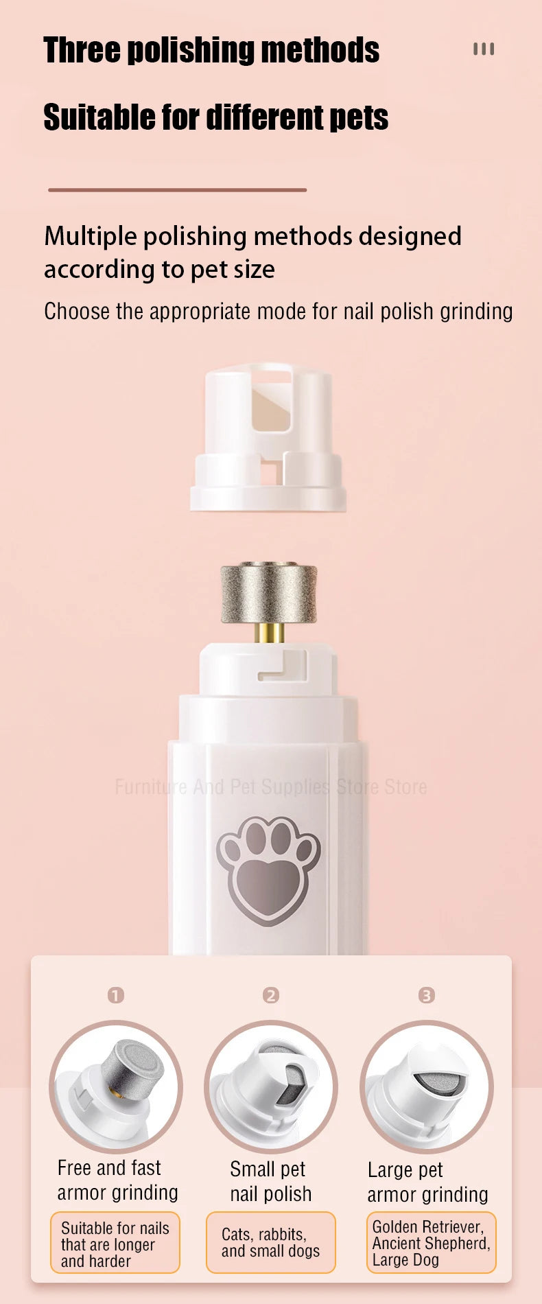 Electric Dog Nail Grinder – USB Rechargeable & Painless
