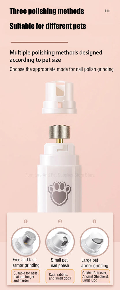 Electric Dog Nail Grinder – USB Rechargeable & Painless