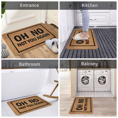 Humorous Flannel Door Mat – Indoor Rug for Entry or Kitchen