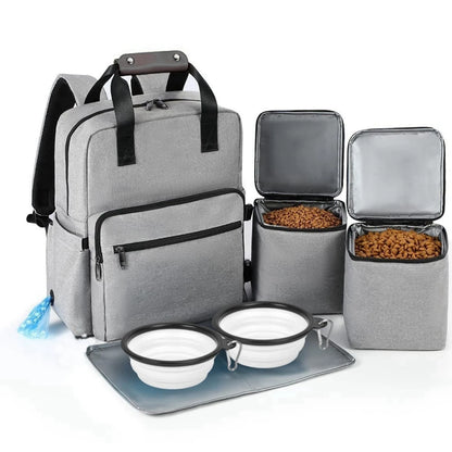 4-Piece Dog Travel Bag Set – Multi-Function Pet Organizer Backpacks