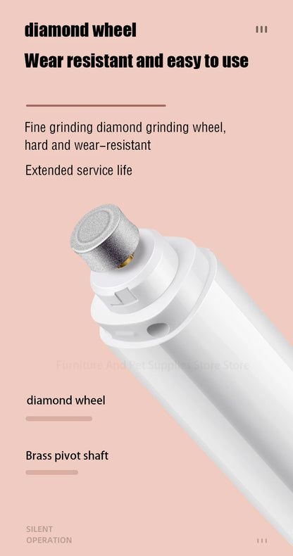 Electric Dog Nail Grinder – USB Rechargeable & Painless