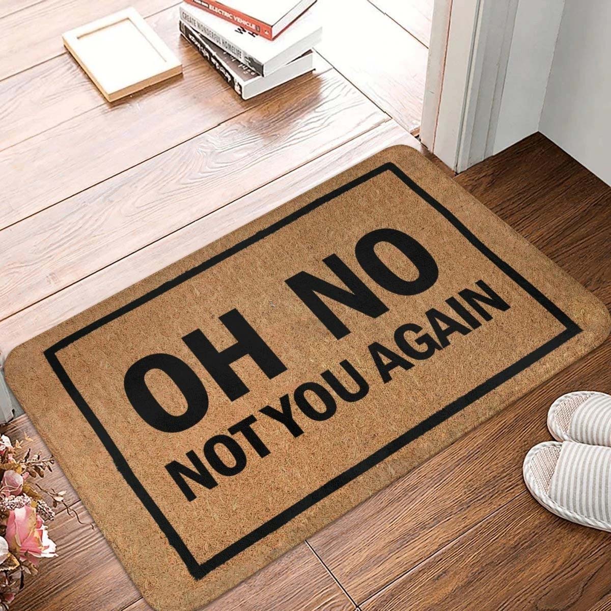Humorous Flannel Door Mat – Indoor Rug for Entry or Kitchen
