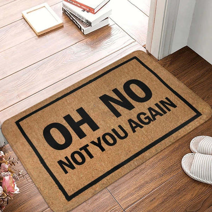 Humorous Flannel Door Mat – Indoor Rug for Entry or Kitchen