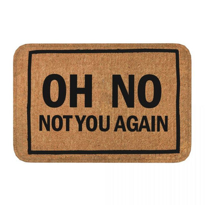 Humorous Flannel Door Mat – Indoor Rug for Entry or Kitchen