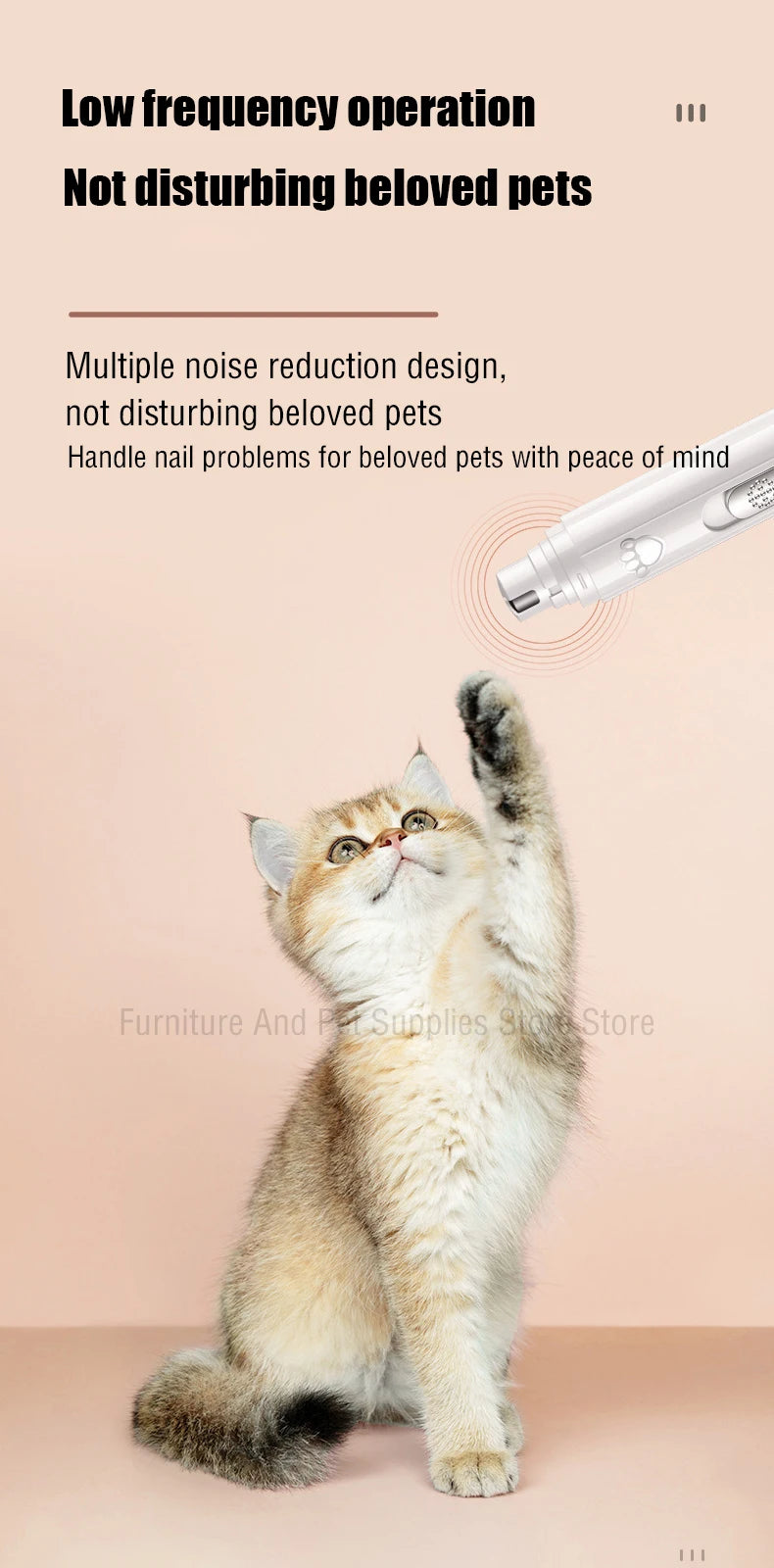 Electric Dog Nail Grinder – USB Rechargeable & Painless