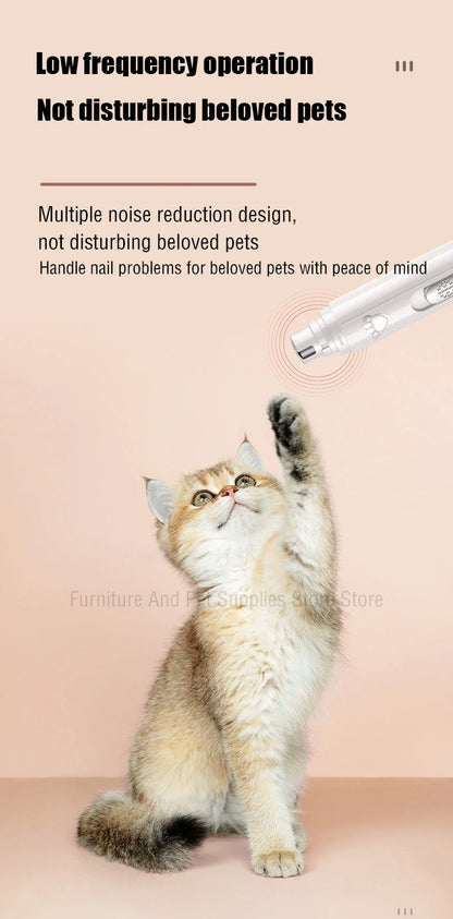 Electric Dog Nail Grinder – USB Rechargeable & Painless