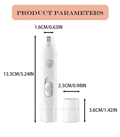 Electric Dog Nail Grinder – USB Rechargeable & Painless